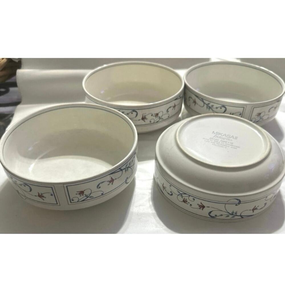 Mikasa Intaglio- "Annette" 6-3/8" Coupe Cereal Bowl, Set of 4 CAC20 - Picture 2 of 11